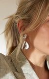 Folded Hearts Drop Earrings - Silver | Shop Online | victorymax.com.au