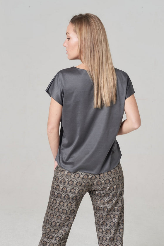 Cotton Cap Sleeve in Brown Grey - Shop Online | victorymax.com.au
