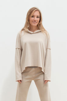  Hooded Sweatshirt in Beige - Shop Online | victorymax.com.au