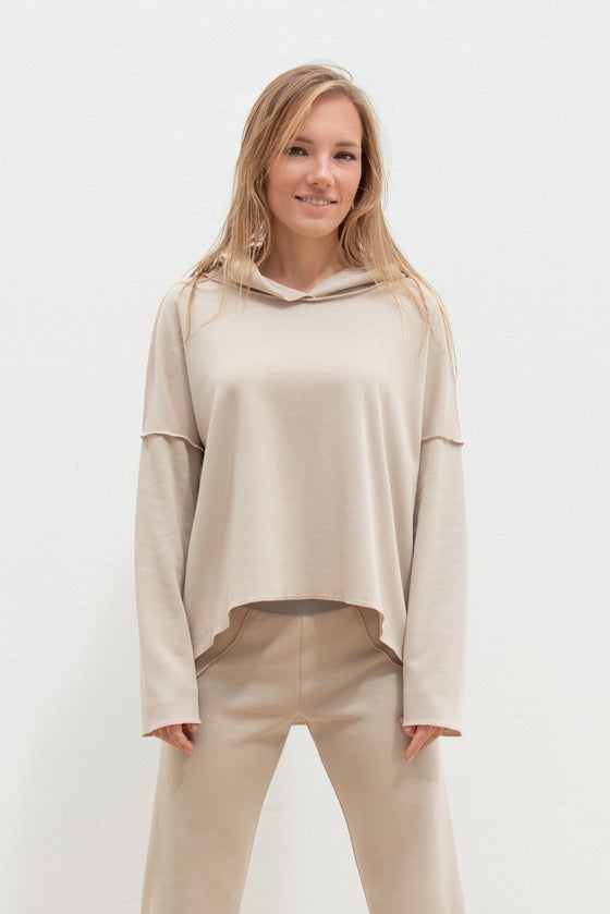 Hooded Sweatshirt in Beige - Shop Online | victorymax.com.au