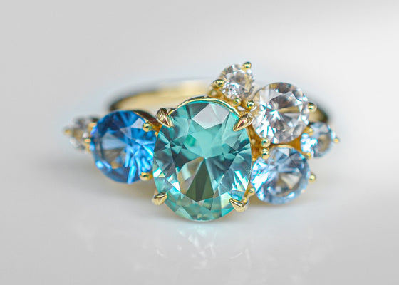Laguna 5.44 CT Sapphire Cluster Ring | Shop Online | victorymax.com.au