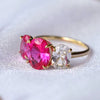 Rose 4.74 CT Sapphire Trilogy Ring | Shop Online | victorymax.com.au