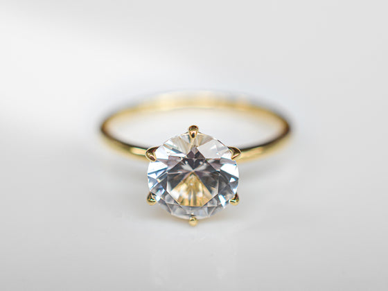 Signature 2.36 CT White Sapphire Solitaire Ring | victorymax.com.au