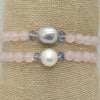 Sarah Sterling Silver Rose Quartz Fresh Water Pearl Bracelet | VictoryMax
