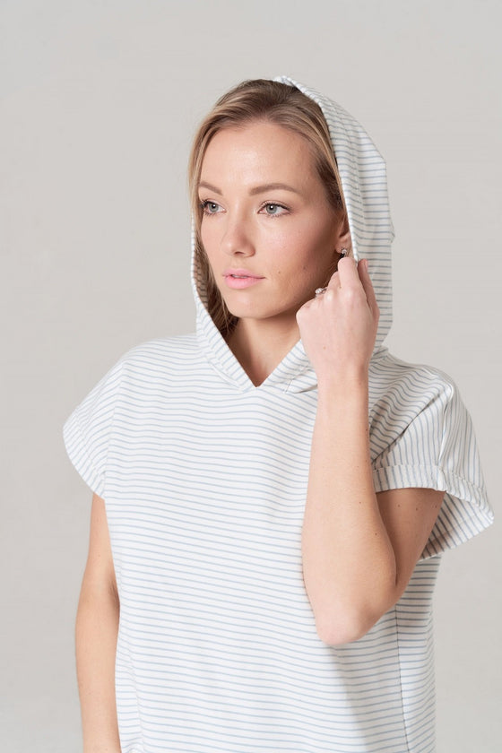 Striped Tunic Dress with Hood - Shop Online | victorymax.com.au