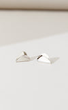 Folded Hearts Medium Studs - Silver | Shop Online | victorymax.com.au