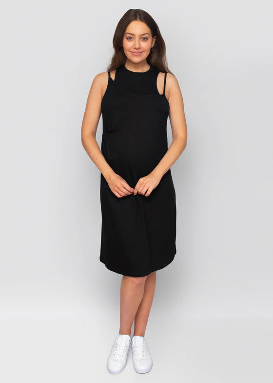 Essential Maternity Dress- Black