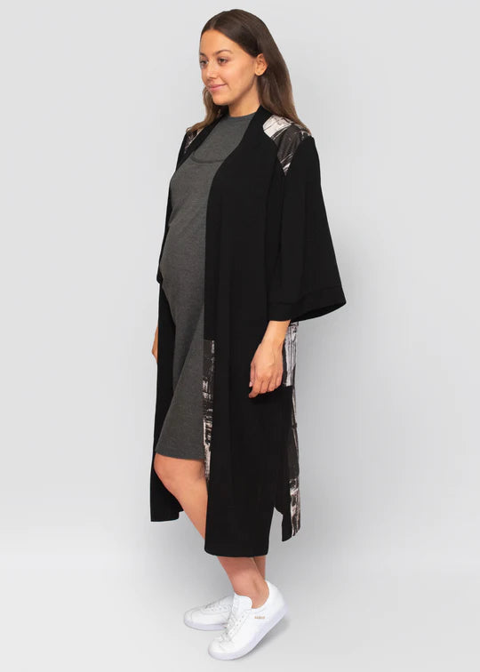 Recycled Poly Kimono - Black - Shop Online | victorymax.com.au